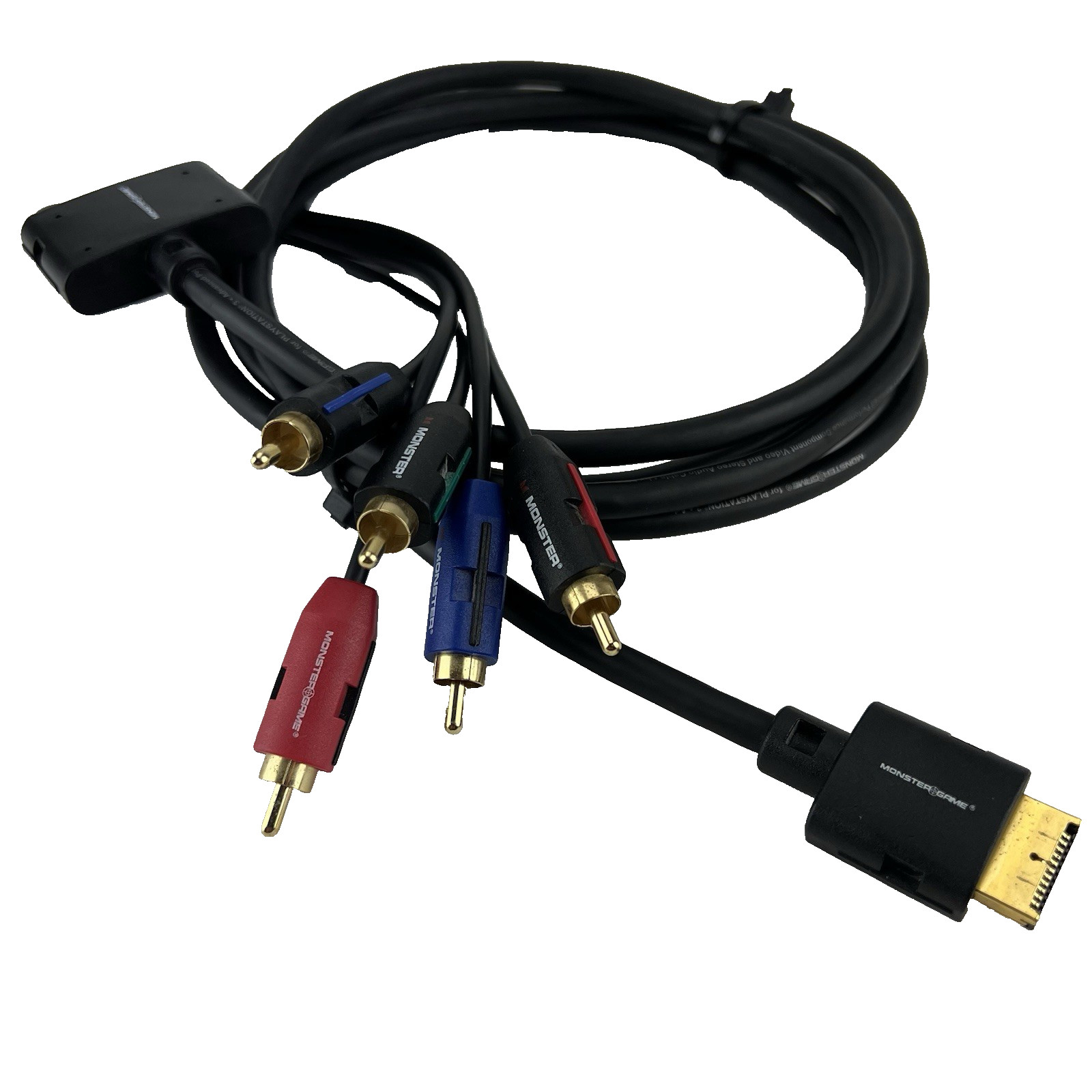Monster Game 8ft Component AV Cable Gold Plated Tip for Sony PlayStation 1,2,3