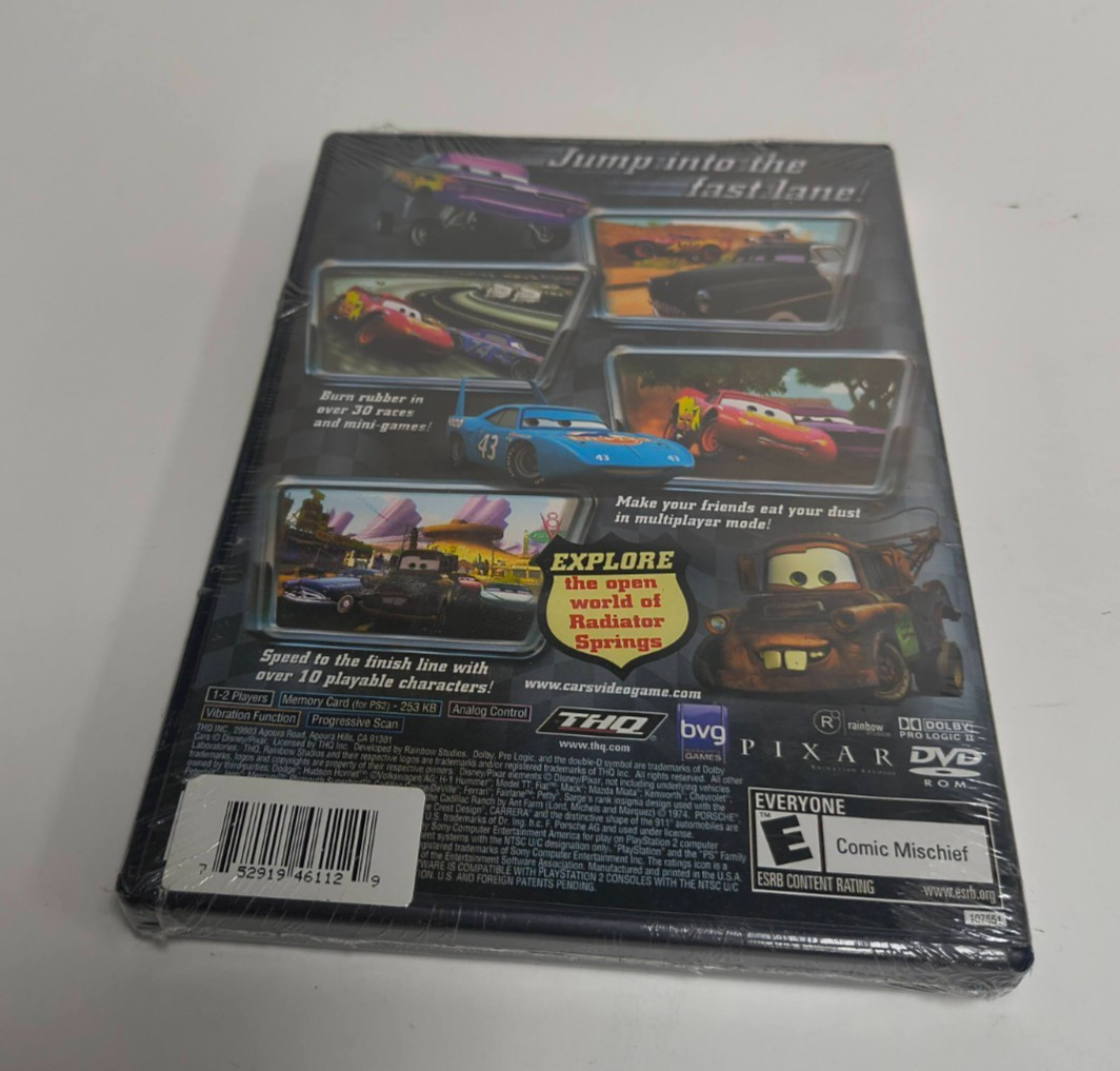 Disney Pixar Cars Cib Complete Mint Disc Ps2 (LOC: A-52)