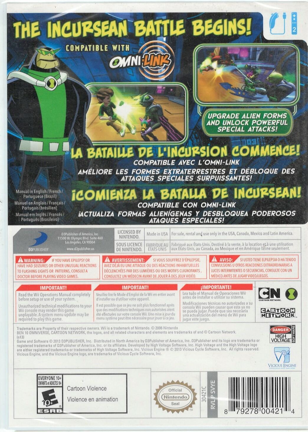 Ben 10 Omniverse 2 WII (Brand New Factory Sealed US Version) Nintendo Wii, Ninte