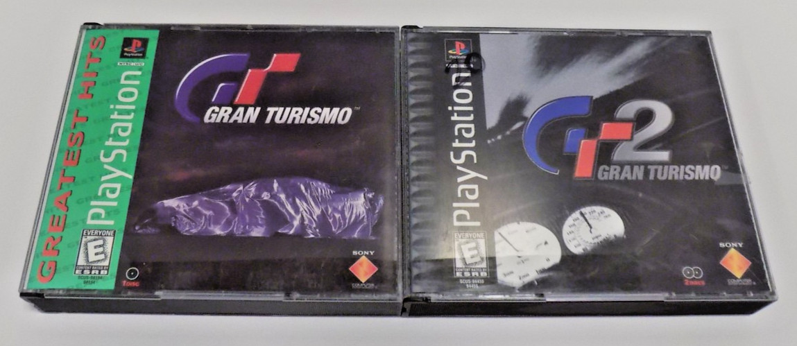 Gran Turismo 1 + 2 both CIB good shape tested PS1 Playstation