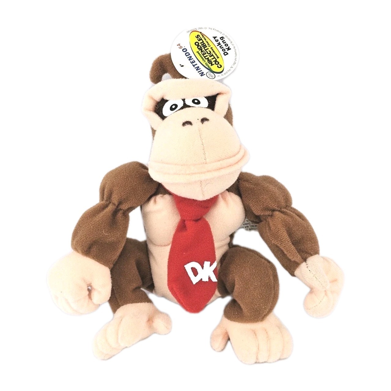 Vintage Nintendo 64 Donkey Kong Beanbag Plush + Hang & Tush Tag (BD&A, 1997) Toy