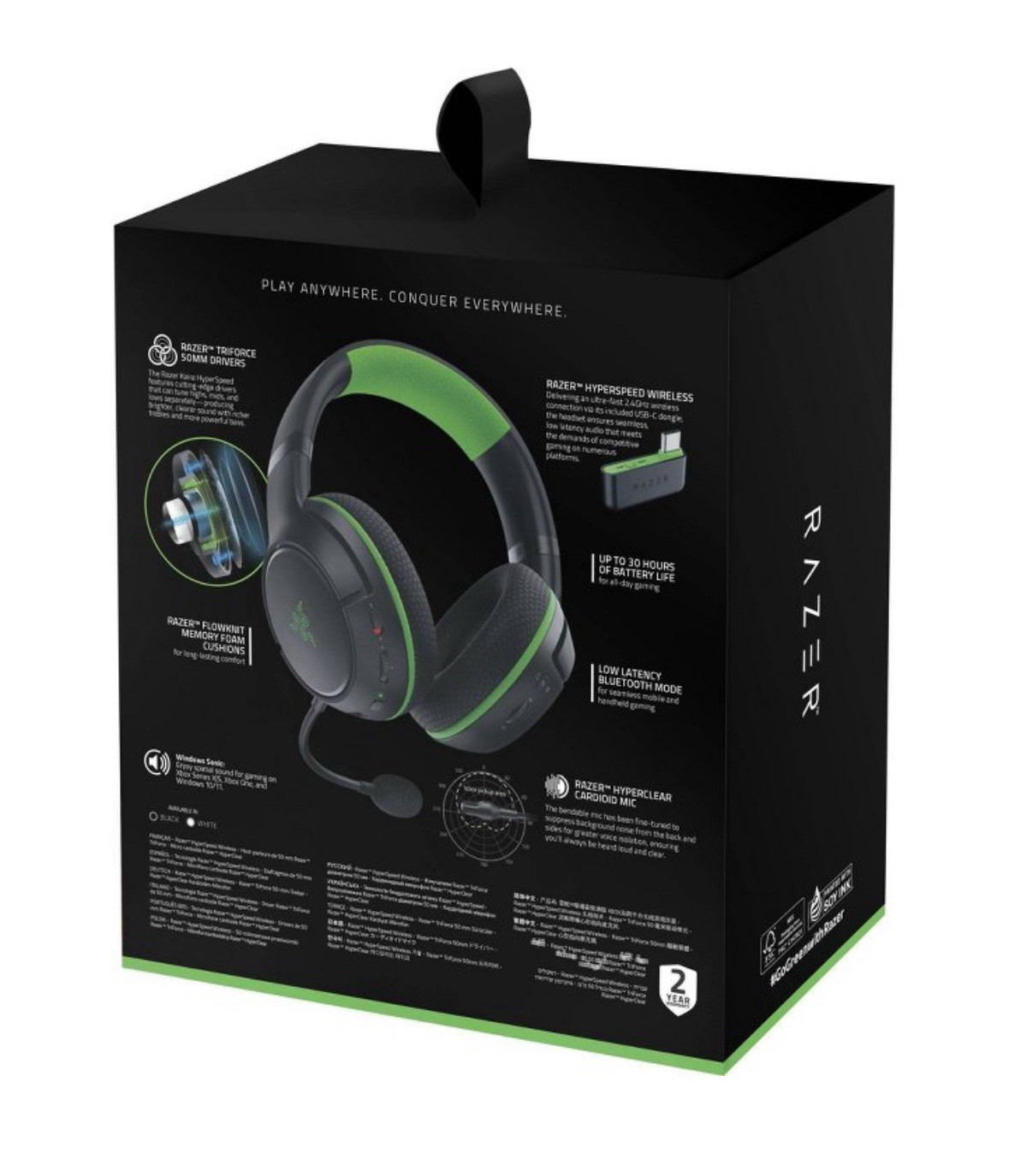 Razer Kaira Hyperspeed Wireless Gaming Headset• Xbox Series,Multi Platform•BLK