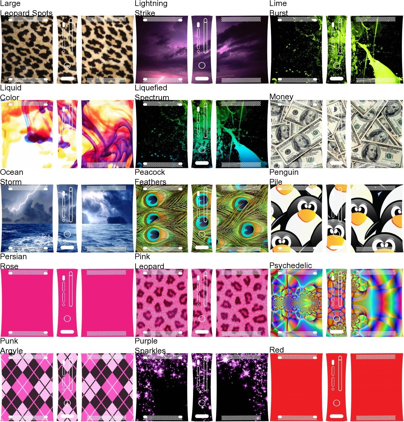 Choose Any 1 Vinyl Decal/Skin Design for 1st gen Xbox 360 Console -Free Shipping