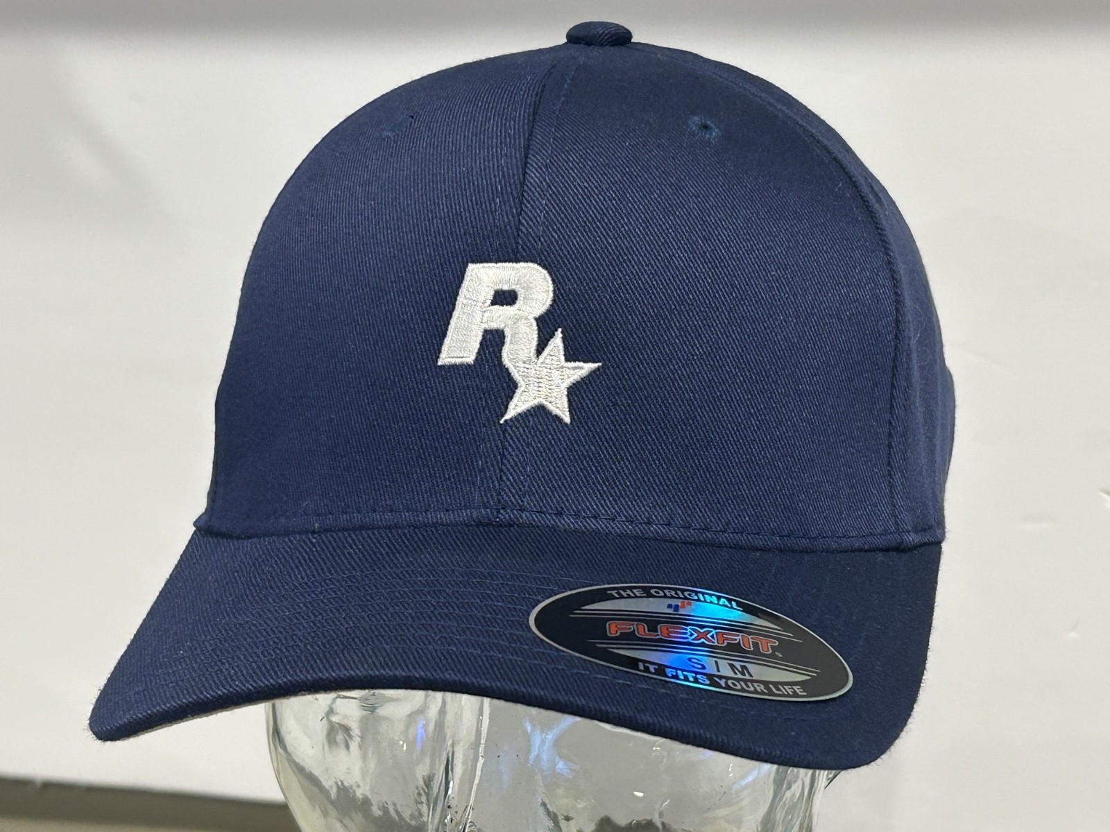 Rockstar Games GTA Video Hat Fitted S/M FLEXFIT AUTHENTIC Blue ~ NEW