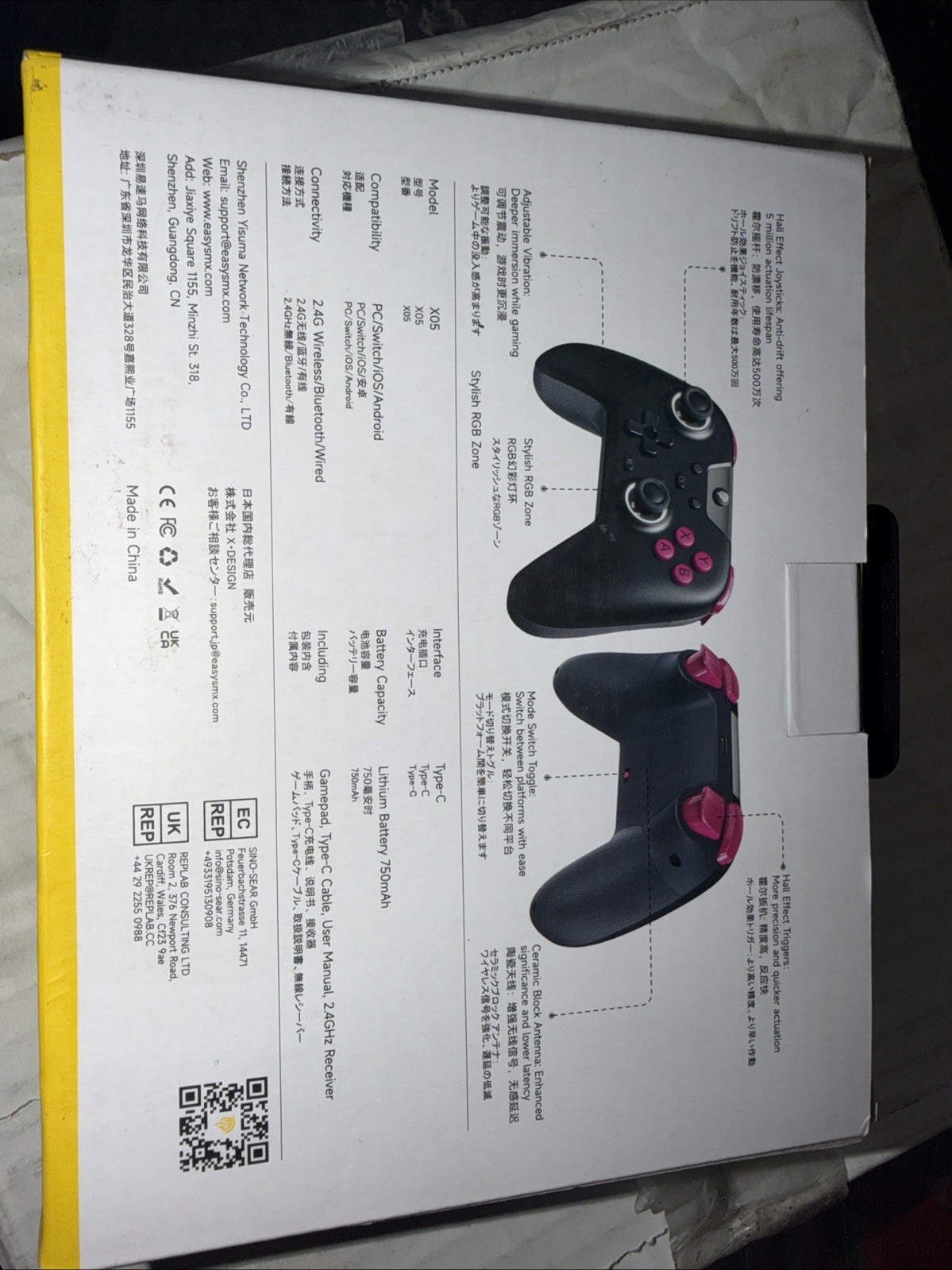 X05 Wireless Gaming Controller for PC/Steam/iPhone/Android/Switch