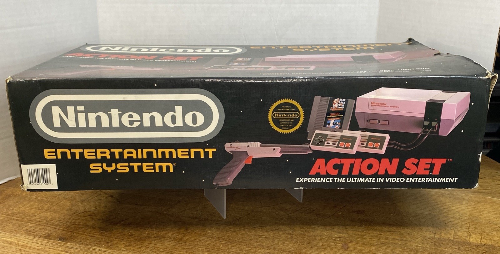Nintendo NES Action Set – Box Only – Gray Zapper Version – Empty Box Vintage
