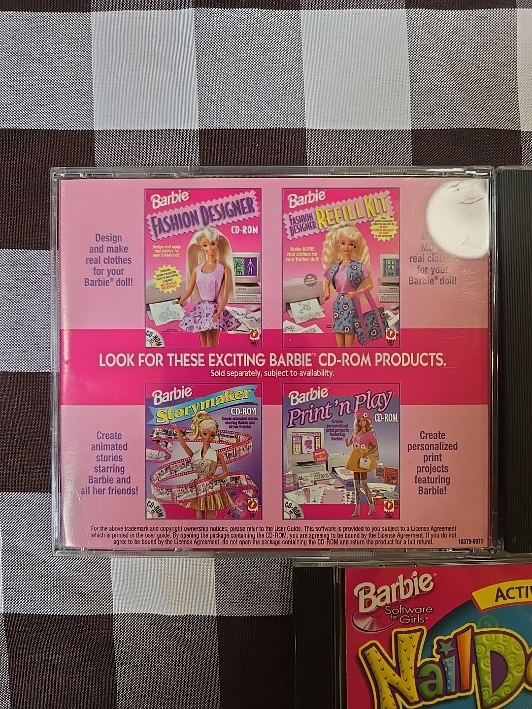Barbie CD-ROM PC Games Lot Of 3: Fashion Designer, Screen Styler, Nail Designer