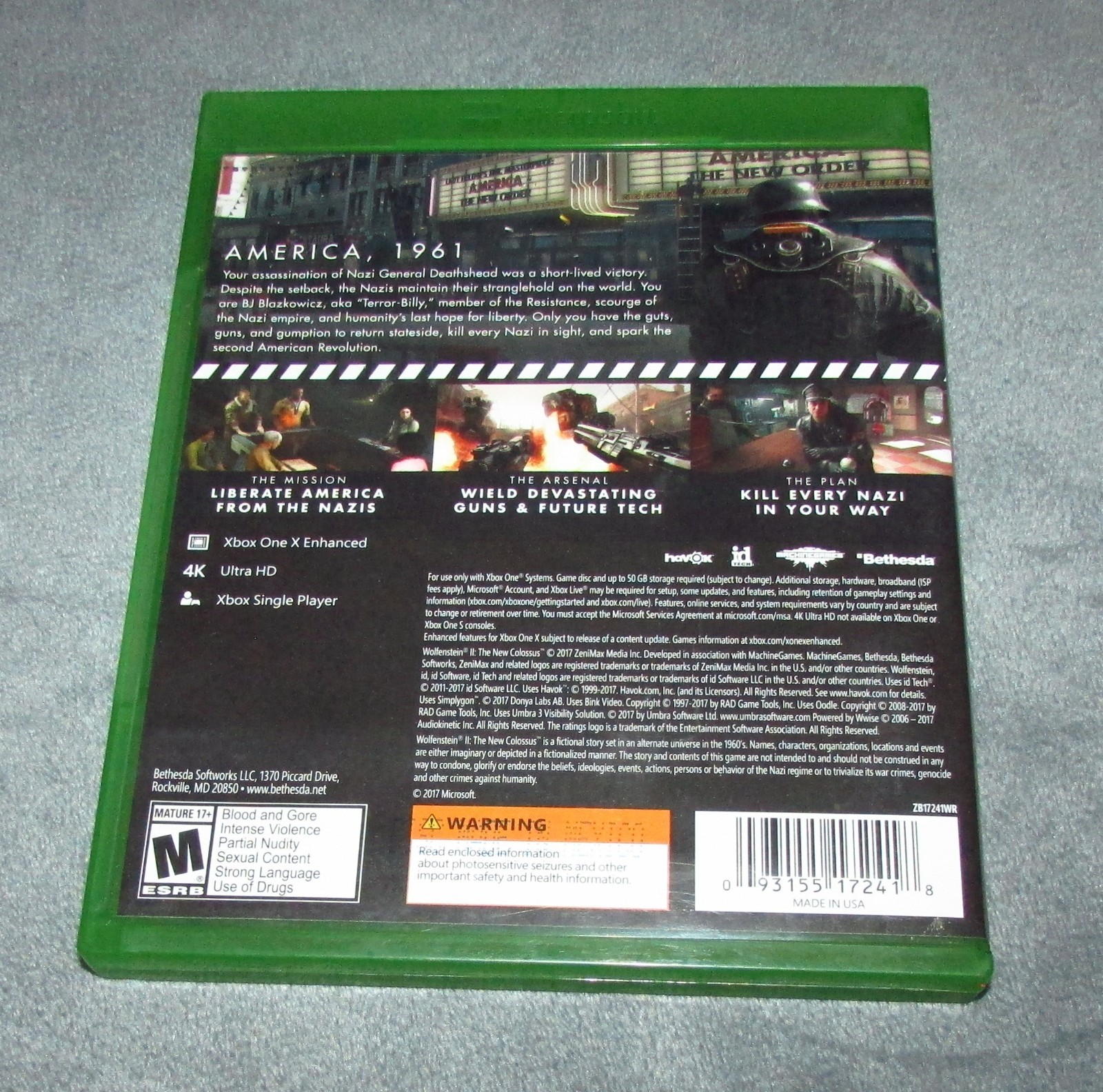 Wolfenstein II: The New Colossus for Xbox One Fast Free Shipping!