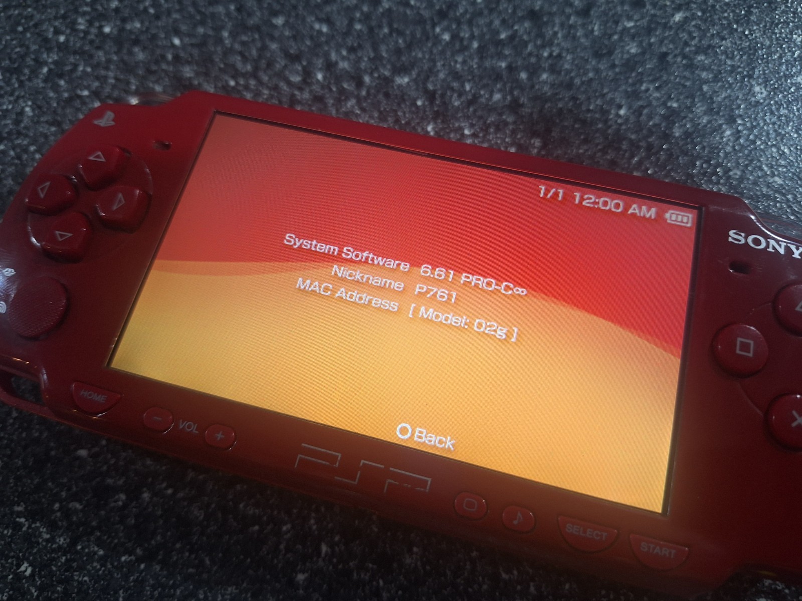 Sony PlayStation Portable PSP-2001 God of War Edition USA Console TESTED WORKING