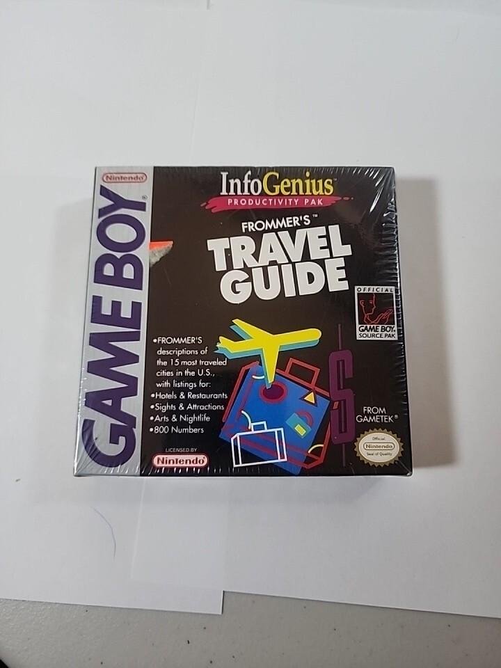 InfoGenius Productivity Pak Frommer’s Travel Guide Game Boy (NEW SEALED HTF)