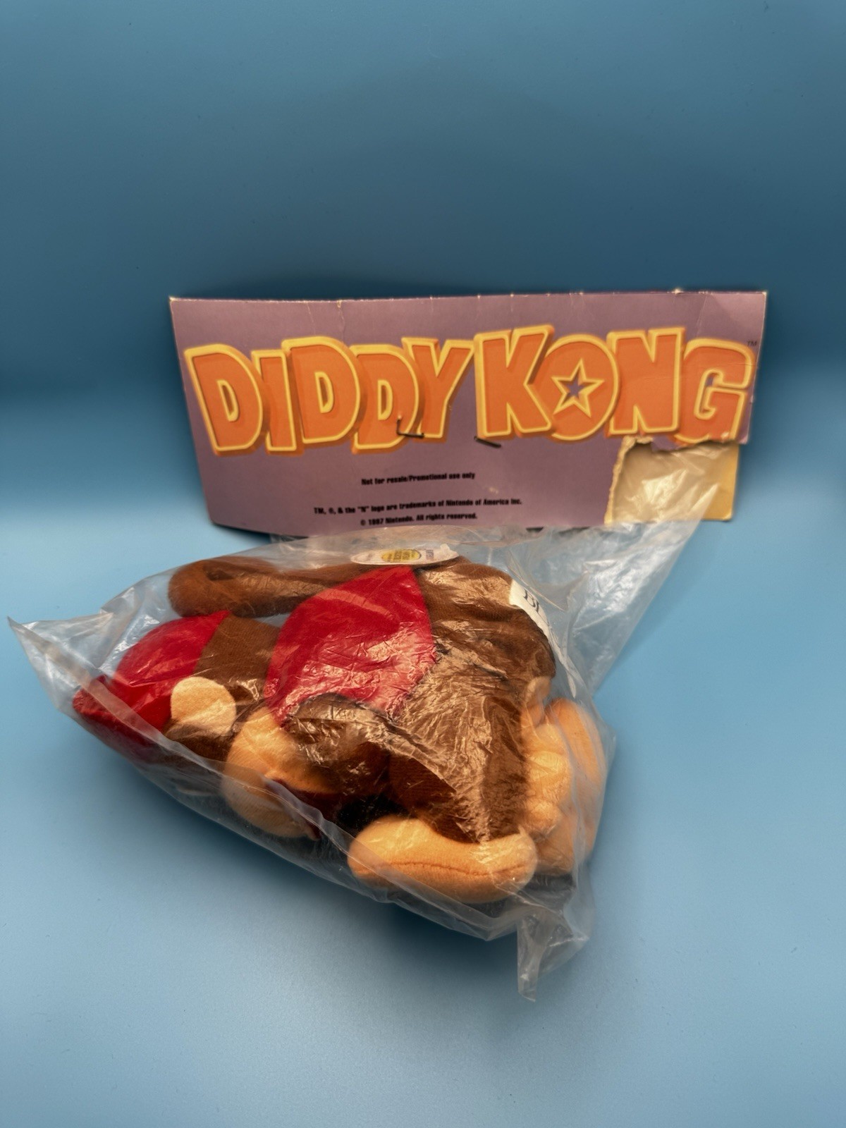 Nintendo Diddy Kong Bean Bag Plush Doll Diddy Kong Racing Promo NFR 1997 BD&A