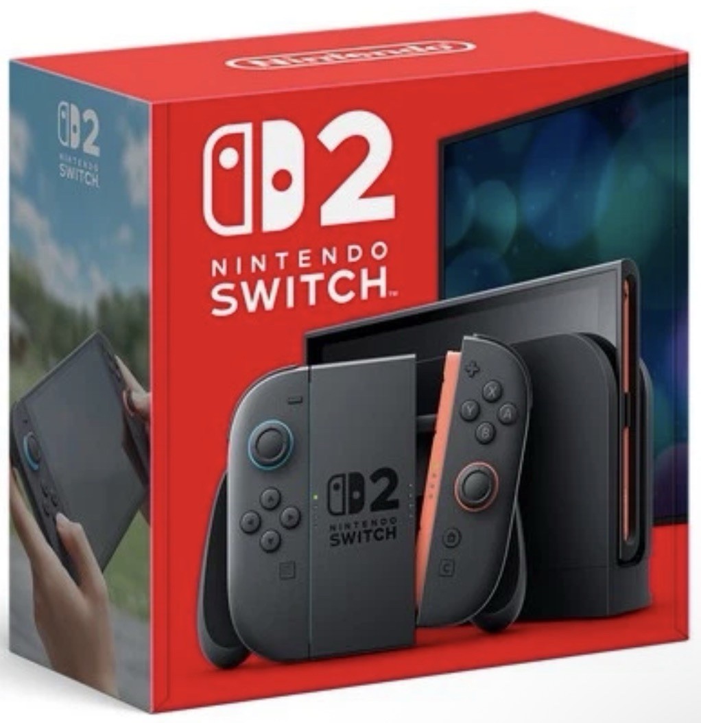 NEW NINTENDO SWITCH 2 VIDEO GAME CONSOLE SYSTEM WITH BLACK GAMING JOY-CON