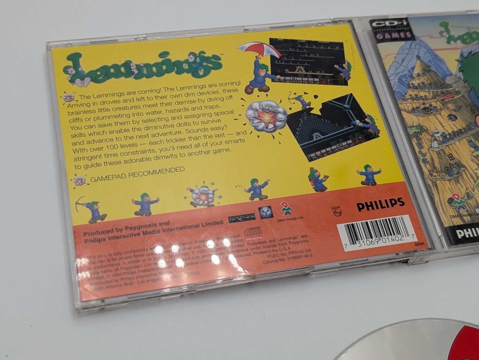 Lemmings Philips CDI CD-I Complete NA Copy Tested Working