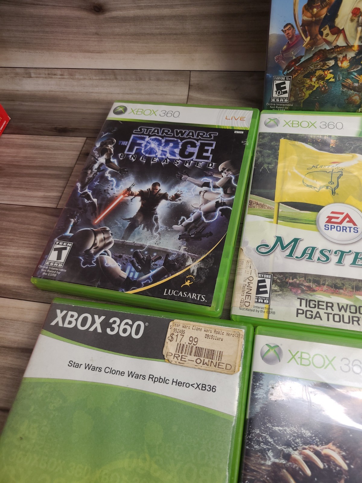 Lot If 10 Xbox 360 Games Civilization Revolution Stat Wars Cabelas Masters