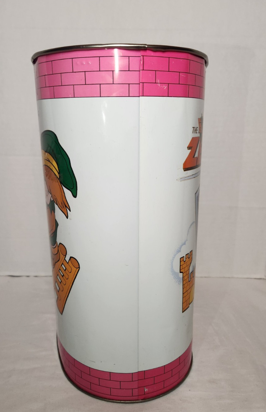 Vintage Rare 1988 Nintendo Legend of Zelda Metal Garbage / Collectible Trash Can