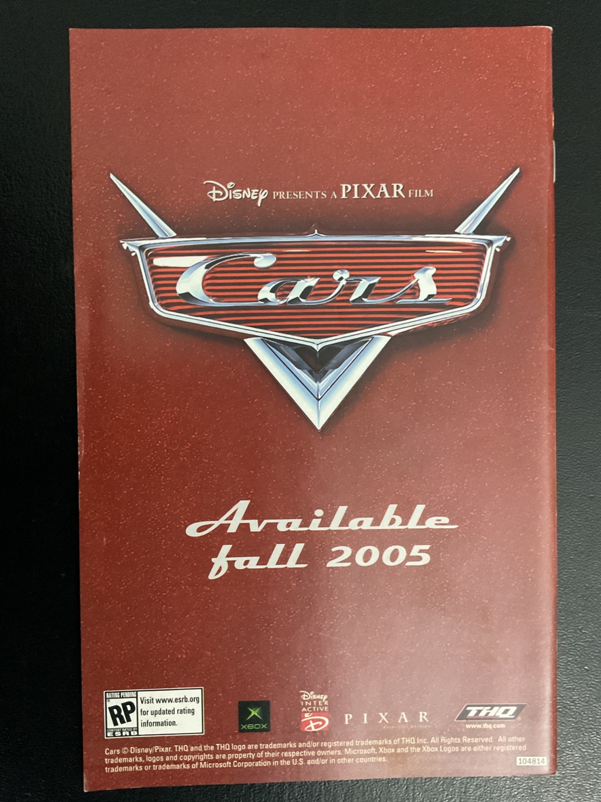 The Incredibles Microsoft XBOX Instruction Manual Only