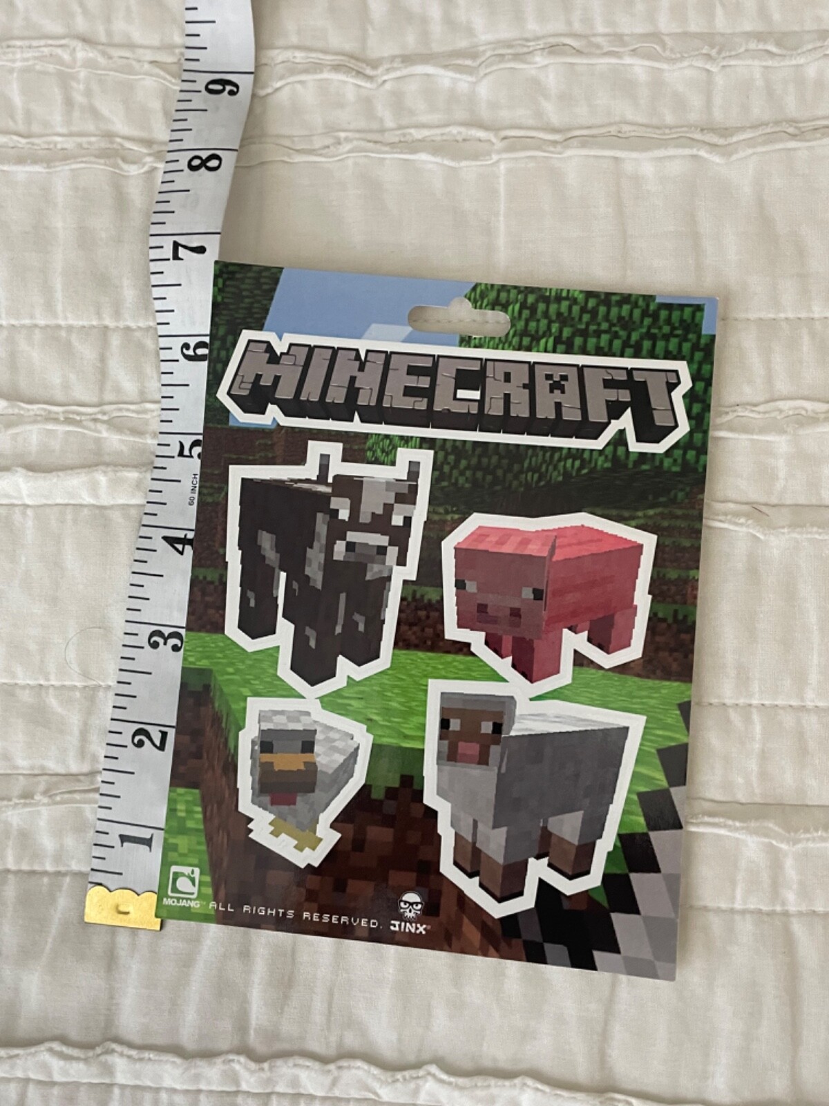 NEW JINX Minecraft Logo Sticker Decal 5 pc set 1 sheet PIG COW MOJANG skateboard