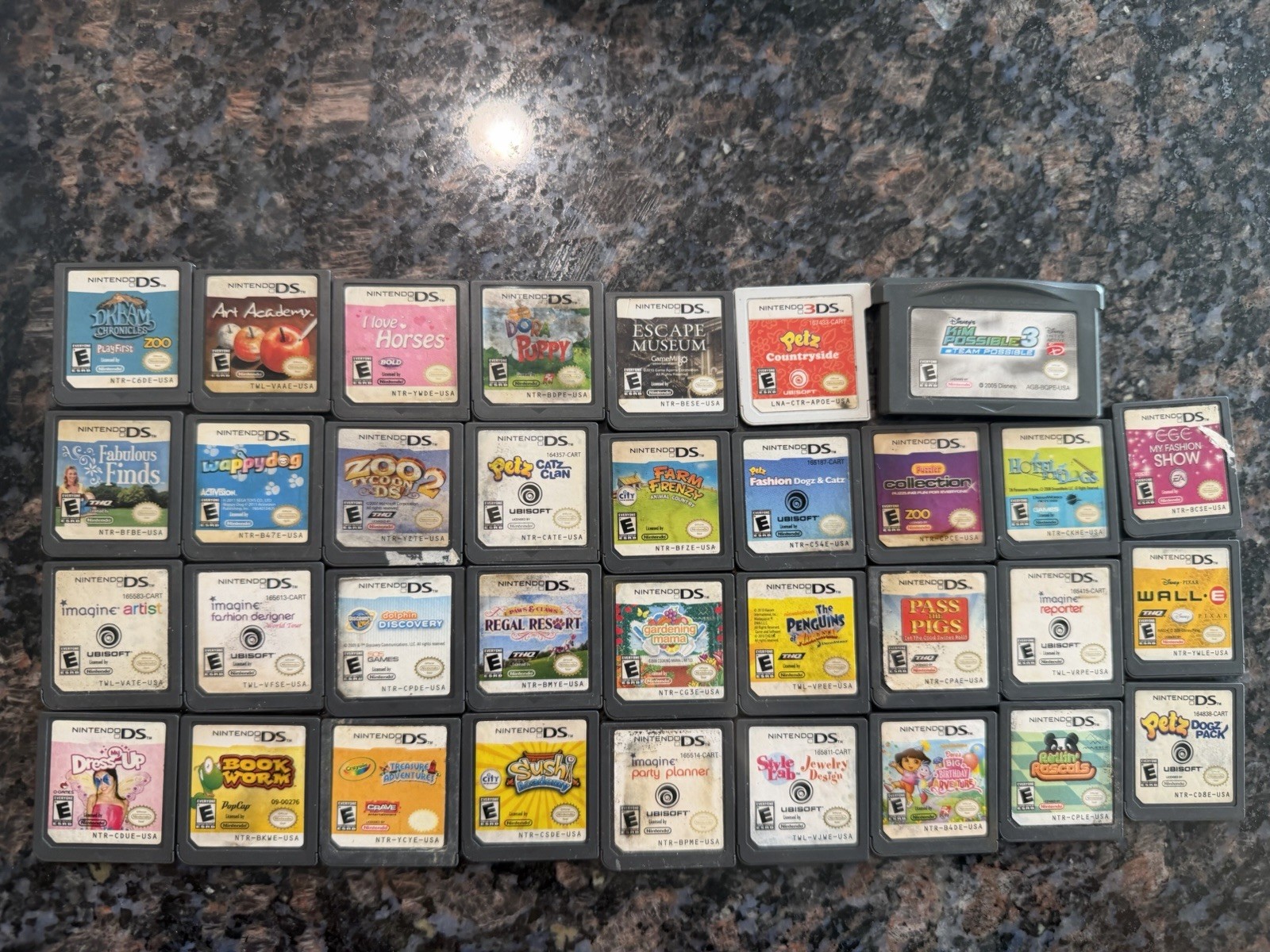 Lot of 34 Nintendo DS/ 3DS Gameboy Advance Video Games Cartridges Only