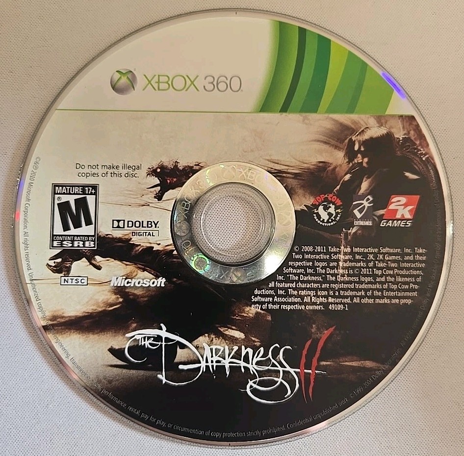 THE DARKNESS II 2 Limited Edition XBOX 360 Complete 100% CIB w/ Manual & Poster