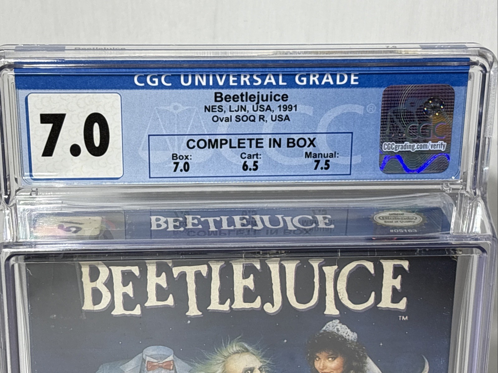 Beetlejuice CGC 7.0 Nintendo Entertainment System 1991 NES CIB RARE