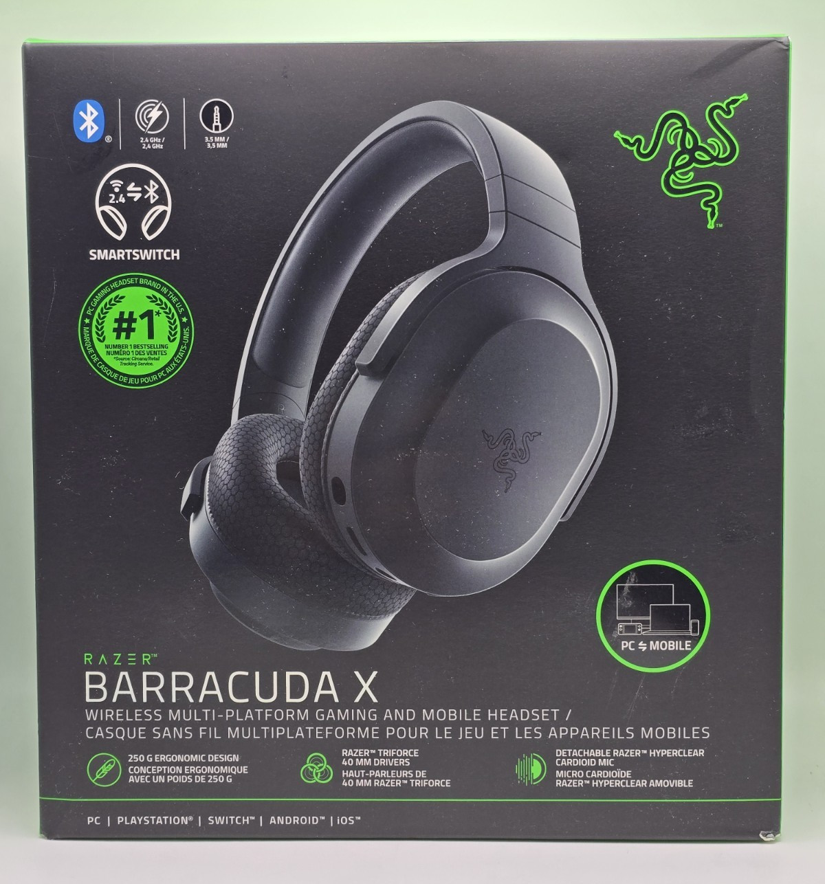 Razer Barracuda X Wireless Gaming Headset, Black – RZ04-04430100-R3U1