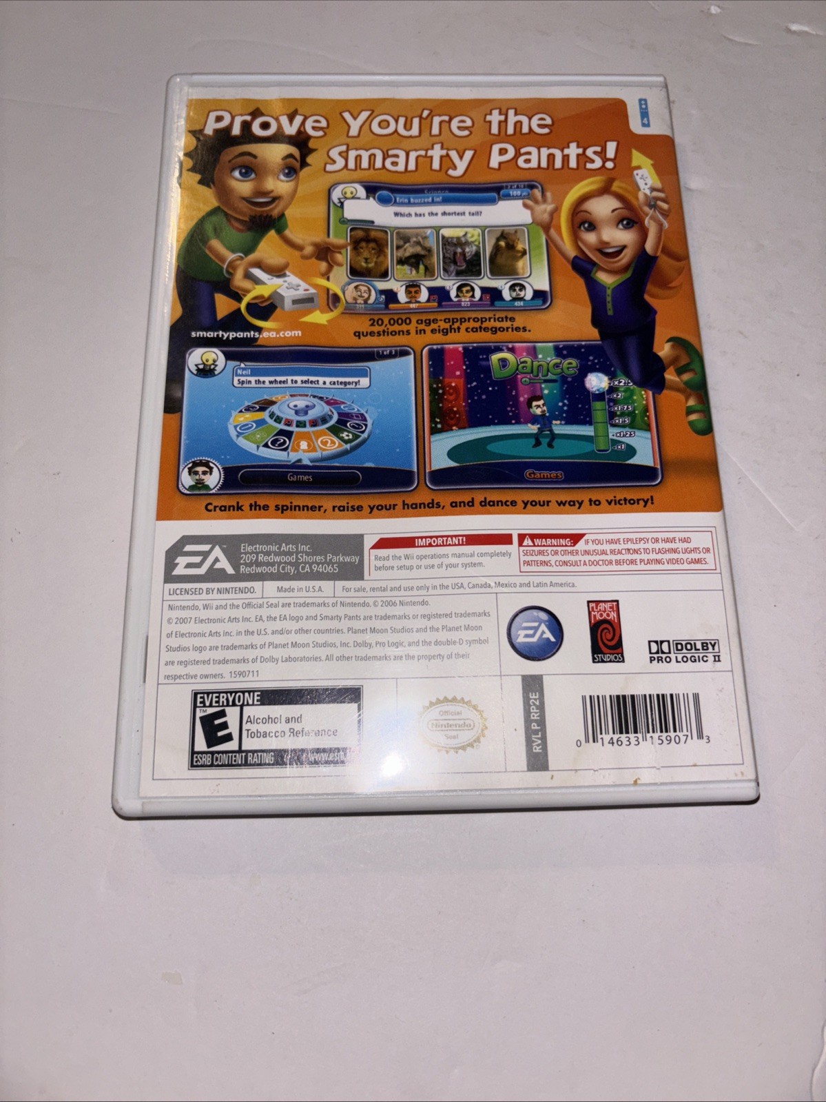 Lot 0f 3 Wii Games Smarty Pants Science Papa Super Monkey Ball Banana Blitz