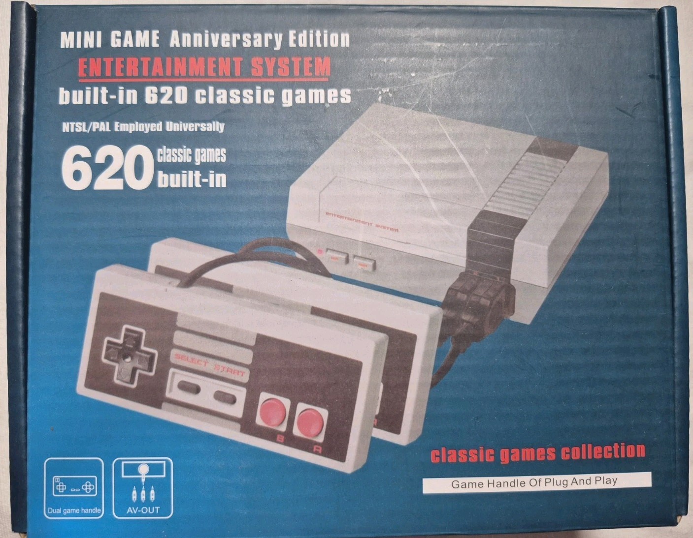 Mini Game Anniversary Edition 620 Classic Games Built-In Entertainment System