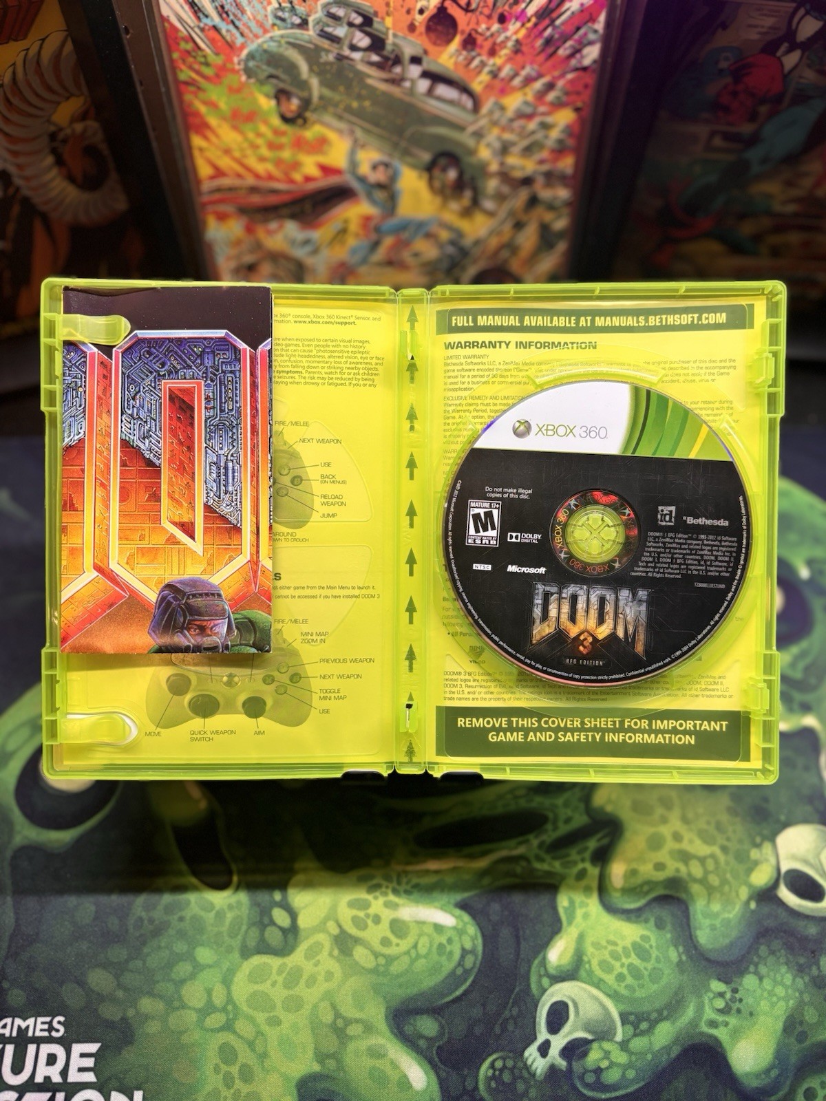 Doom 3 BFG Edition Microsoft Xbox 360 & Xbox One w Poster MINT DISC Tested!