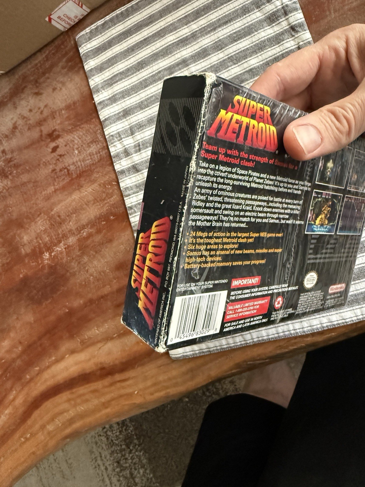 Super Metroid SNES Super Nintendo 100% Complete In Box 1st Print Manual Inserts