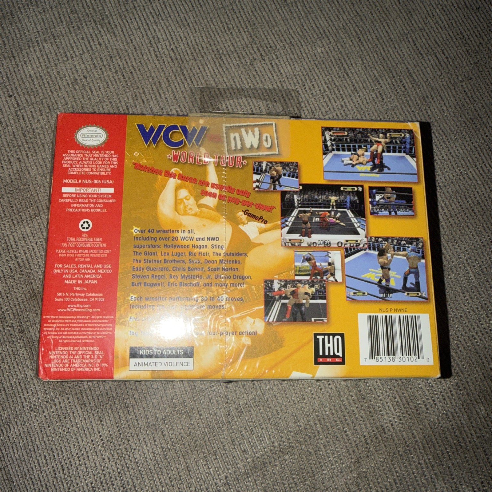 WCW NWO World Tour – Nintendo 64 (N64) Complete in Box (CIB) – New/Unplayed