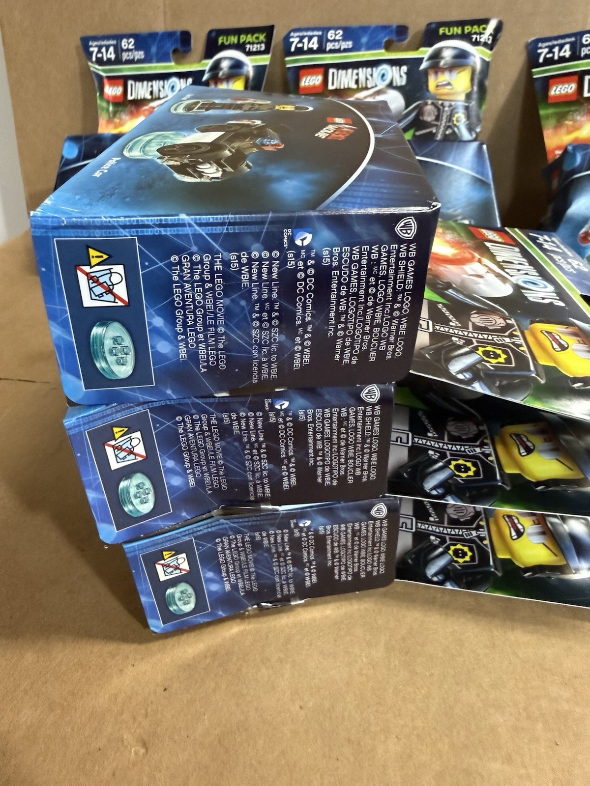 LOT 6 LEGO Dimensions The Lego Movie Bad Cop Fun Pack 71213 NEW Sealed DENT BOX