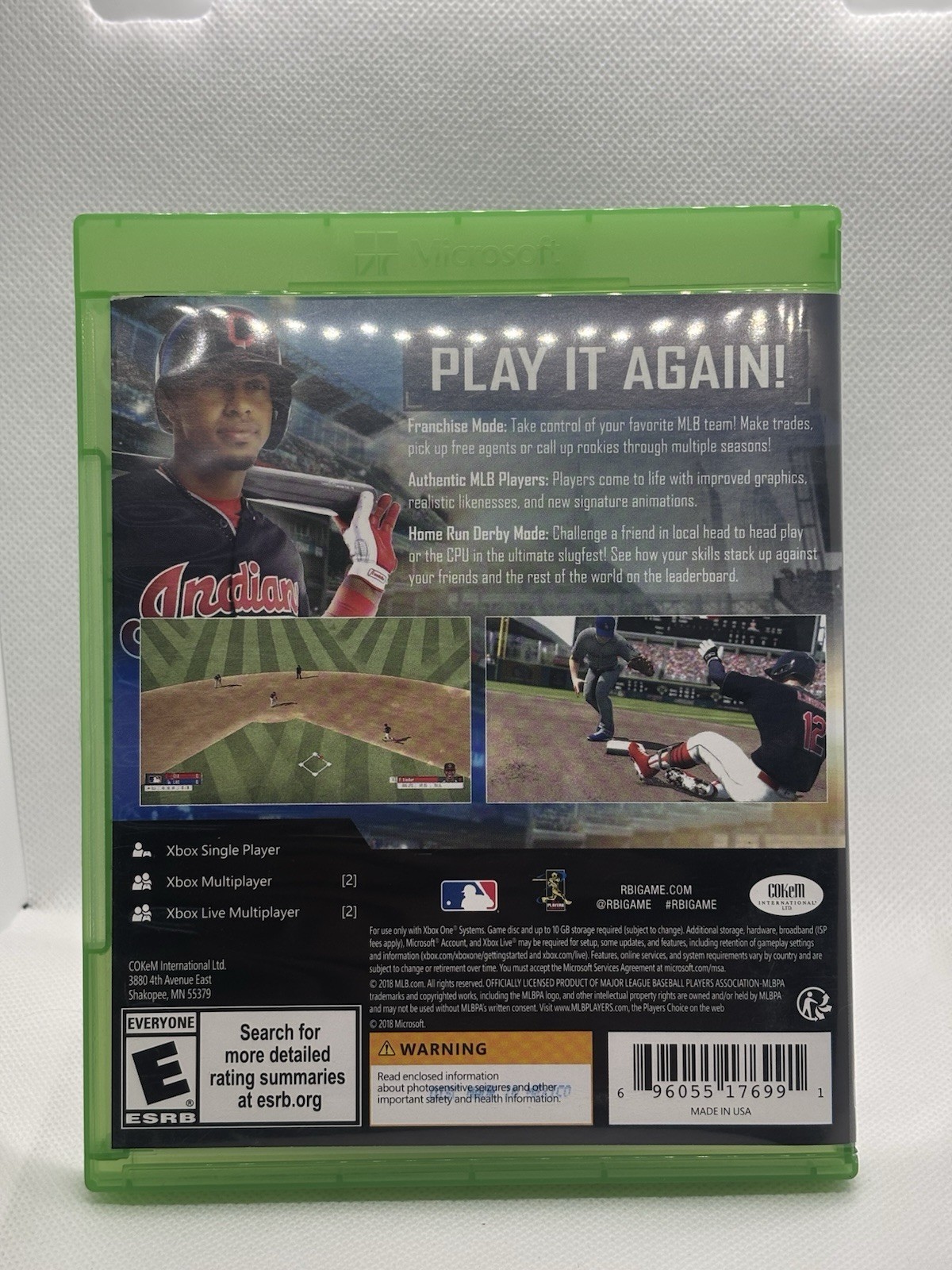 R.B.I. Baseball 18 (Microsoft Xbox One, 2018. MISSING INSTRUCTIONS