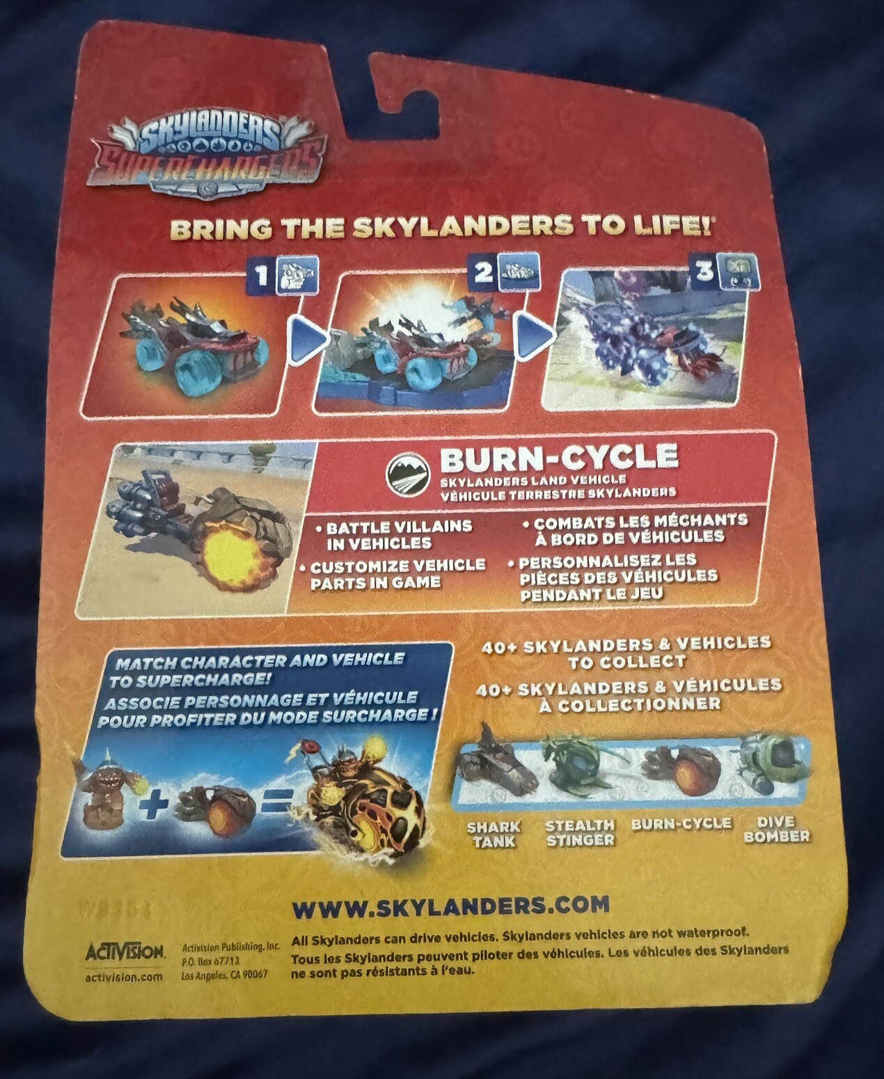 Skylanders Superchargers Burn Cycle Vehicle Figure Land Fire 2015 New In The Box