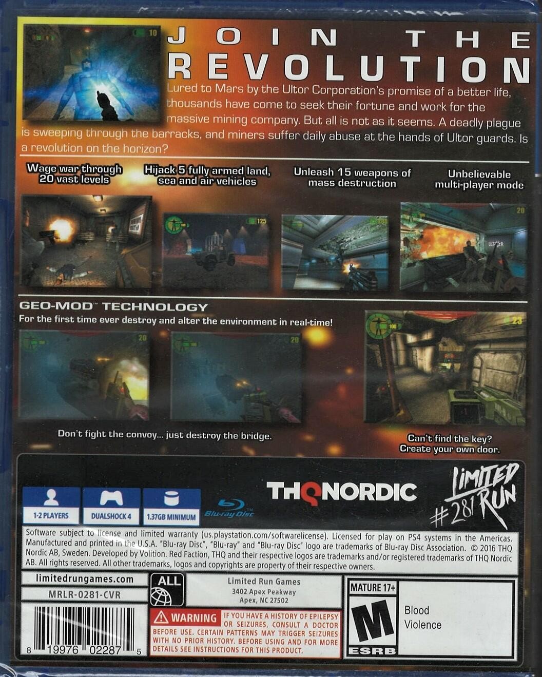 Red Faction – PlayStation 4