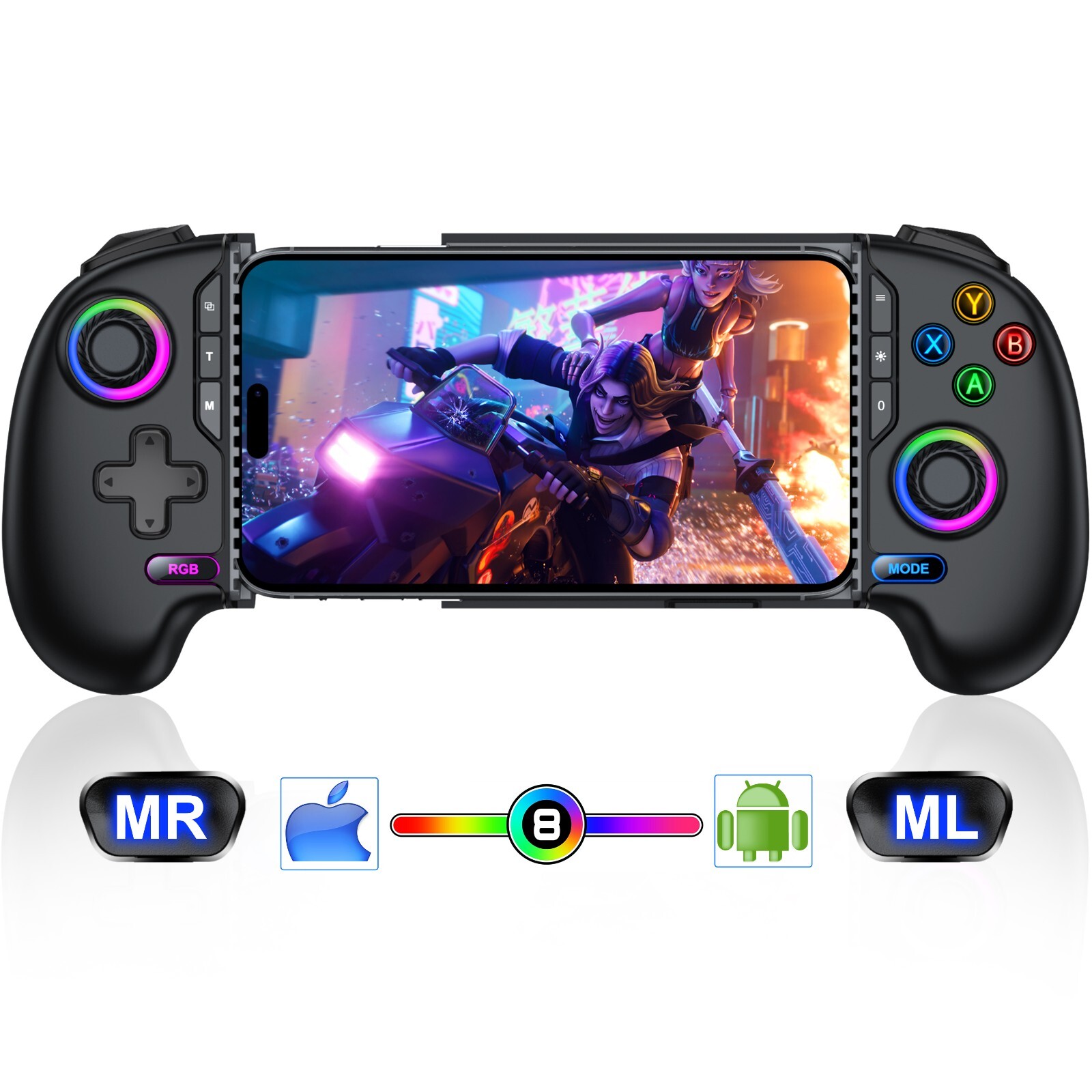 Mobile Game Controller for iPhone/Android,Wireless Gaming Controller Android/iOS