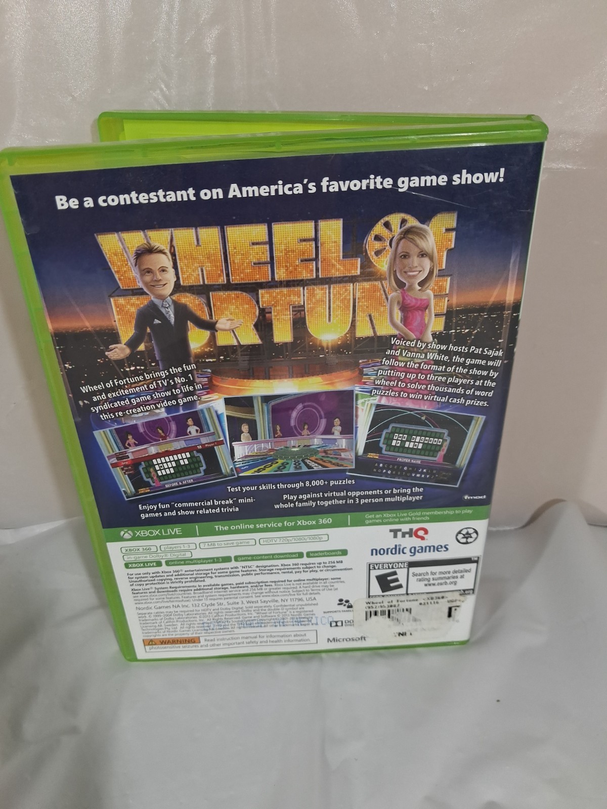 THQ Wheel of Fortune Xbox 360 2010 E-Everyone NTSC-U/C w/ Manual & Case
