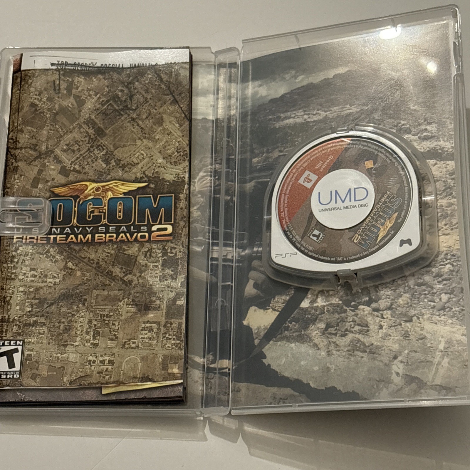 SOCOM U.S. Navy SEALs Fireteam Bravo 2 (Sony PSP, 2006) Greatest Hits – w/ Man.