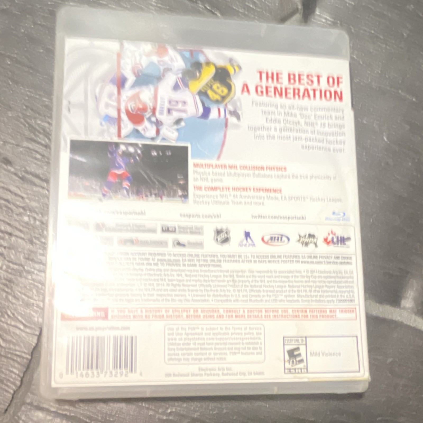 EA Sports NHL 15 Sony PlayStation 3 E10+ (Everyone 10+) Ice Hockey NHL Series