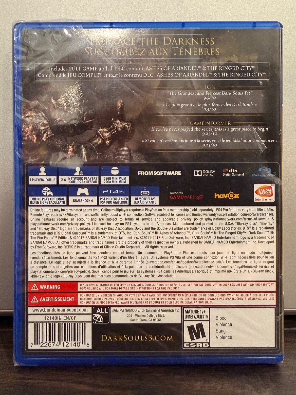 Dark Souls III: The Fire Fades Edition *New* See desc (Sony PlayStation 4, 2017)