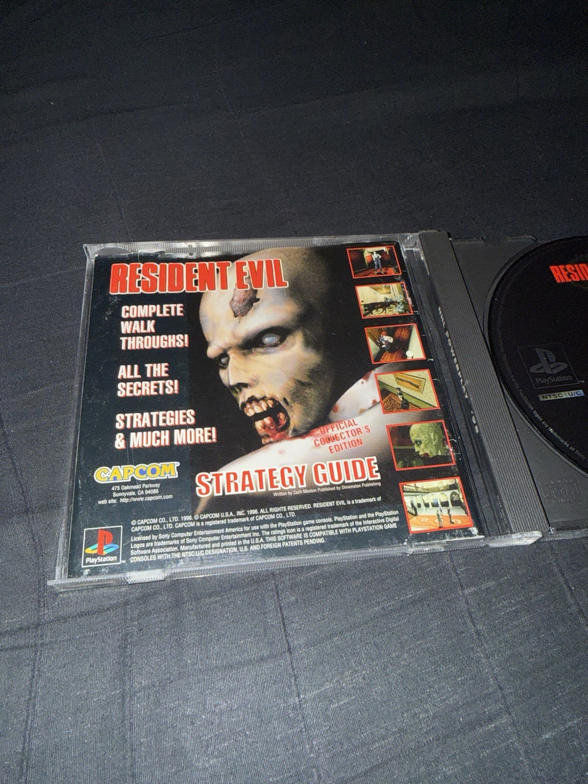 Resident Evil PlayStation 1 Game & Manual W/Registration Only – Tested!