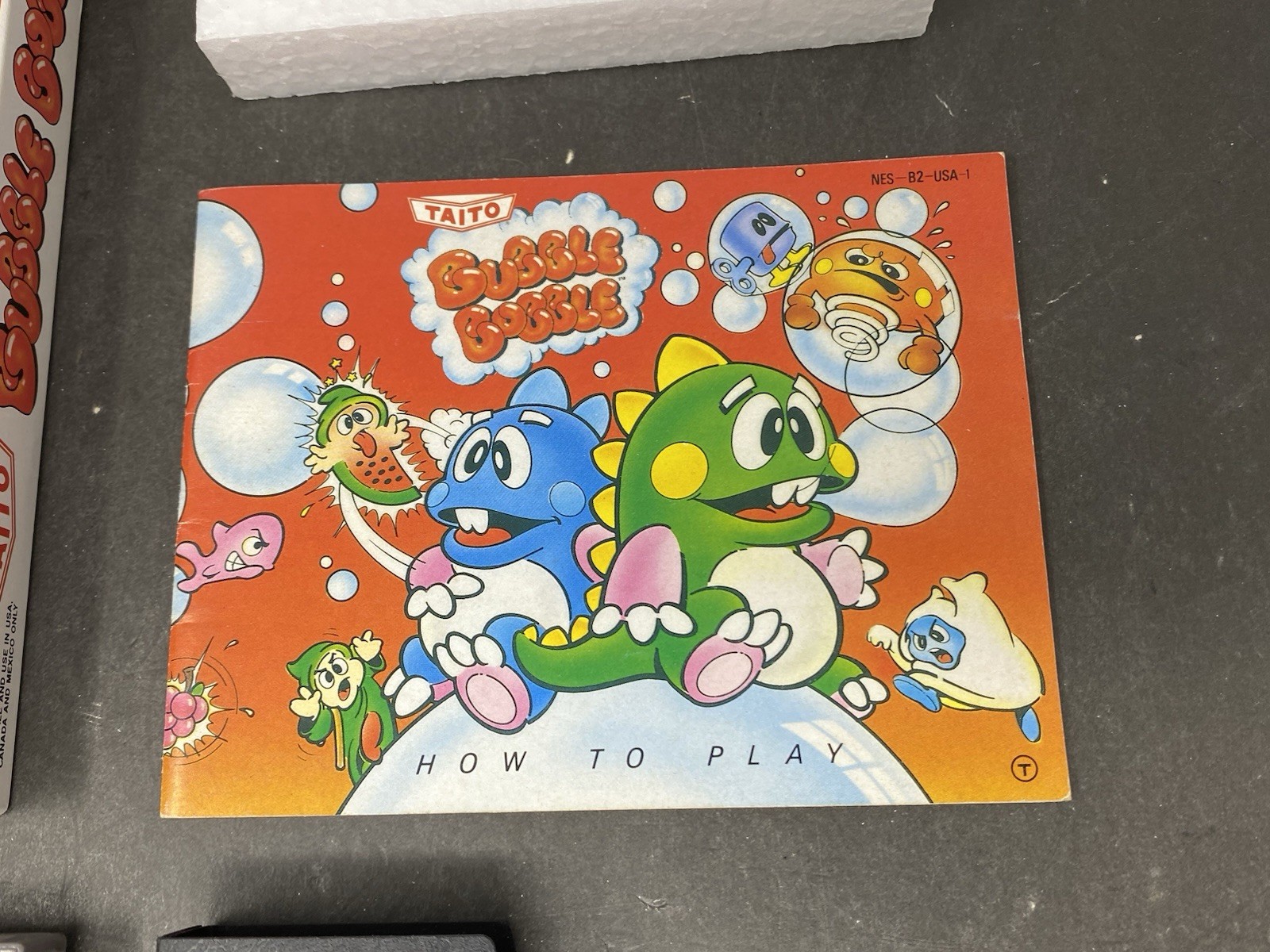 Bubble Bobble 1 (Nintendo NES, 1988) with Box and Manual CIB
