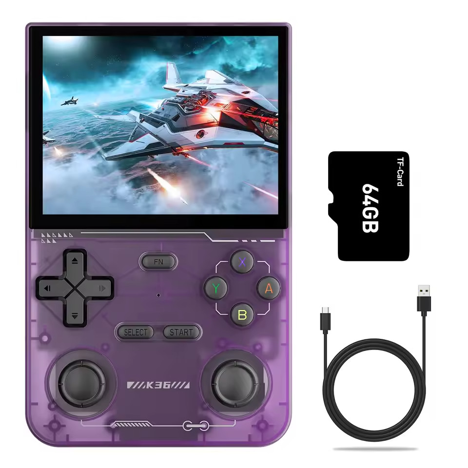 GAMINJA K36 Handheld Game Console 3.5Inch IPS 640×480 Screen Built in 64GB…