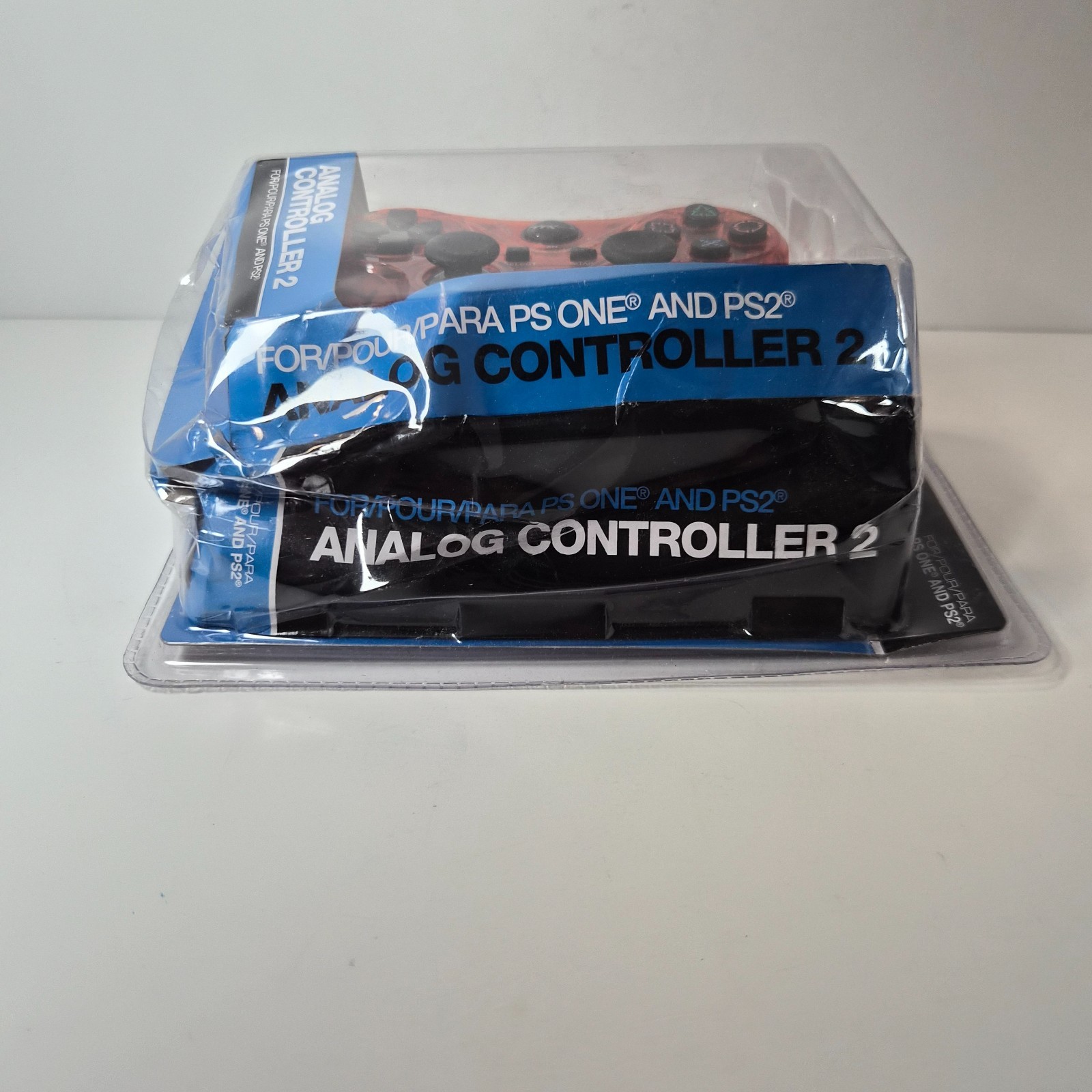 TTX Tech Analog Controller 2 Red Wired PS1 PS2 New Damaged Package