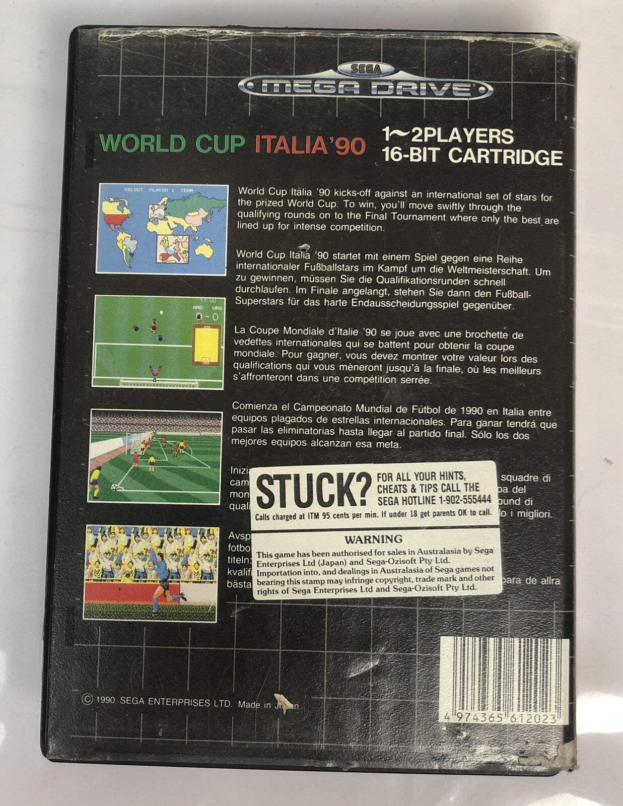 2714 World Cup Italia ’90 Sega Mega Drive InComplete In Good Condition