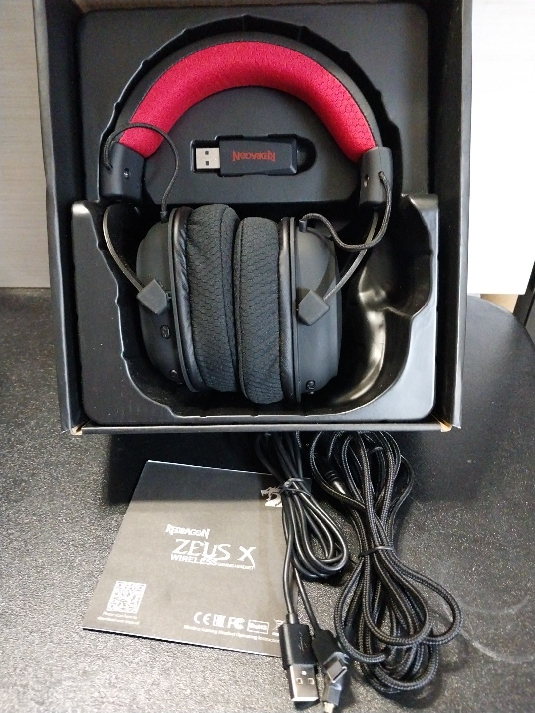 Redragon Zeus X RED-H510-RWBK Wireless RGB Gaming Headset Black