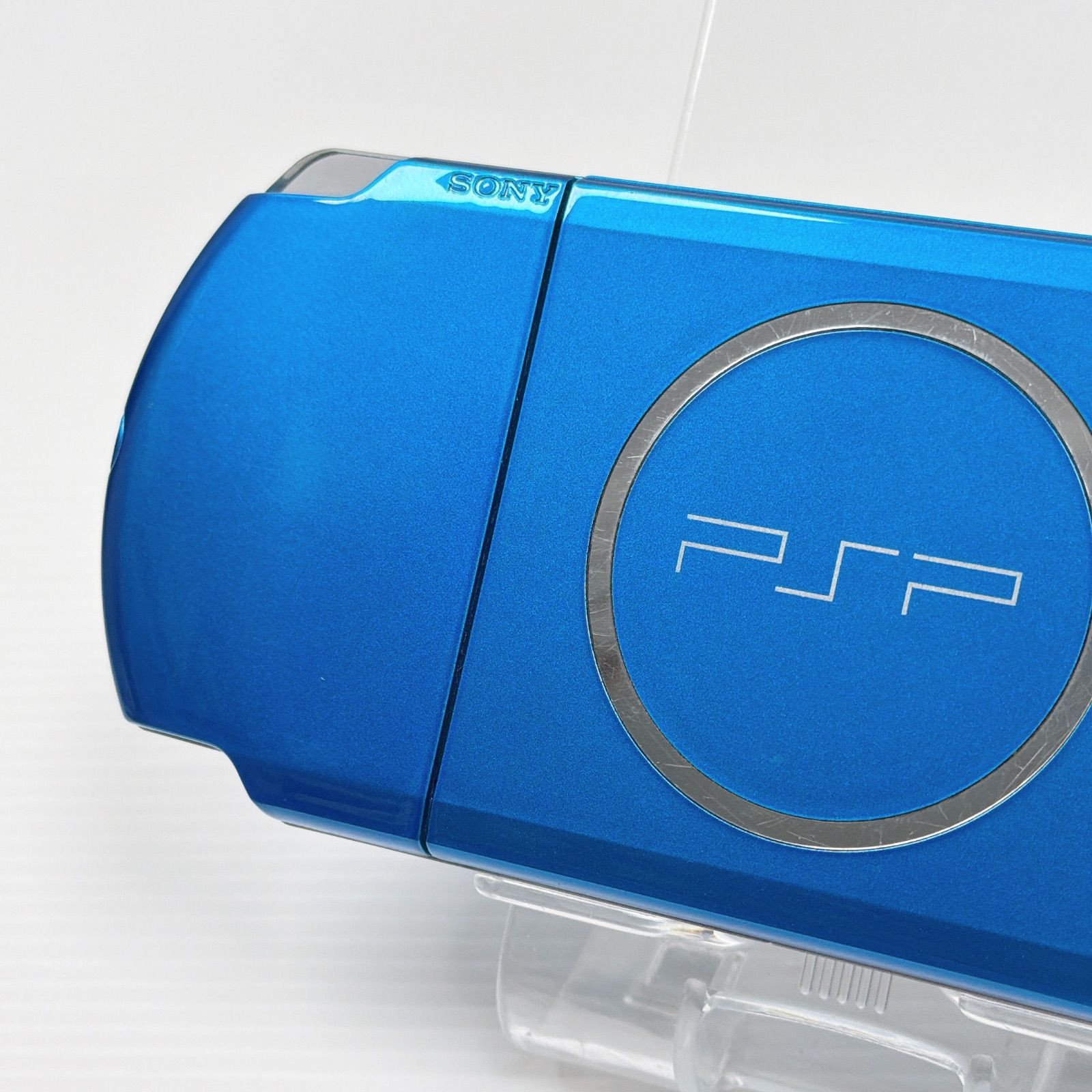Sony PSP 3000 Vibrant Blue Handheld Console Charging USB Cable Tested Japan