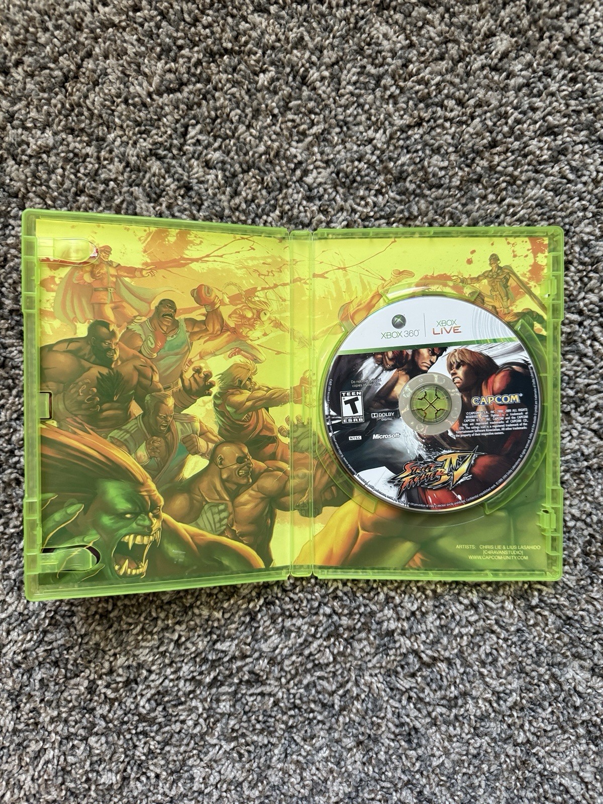 Street Fighter IV SF4 Xbox 360 w/ Case Tested Xbox One Series X 2 Player Capcom