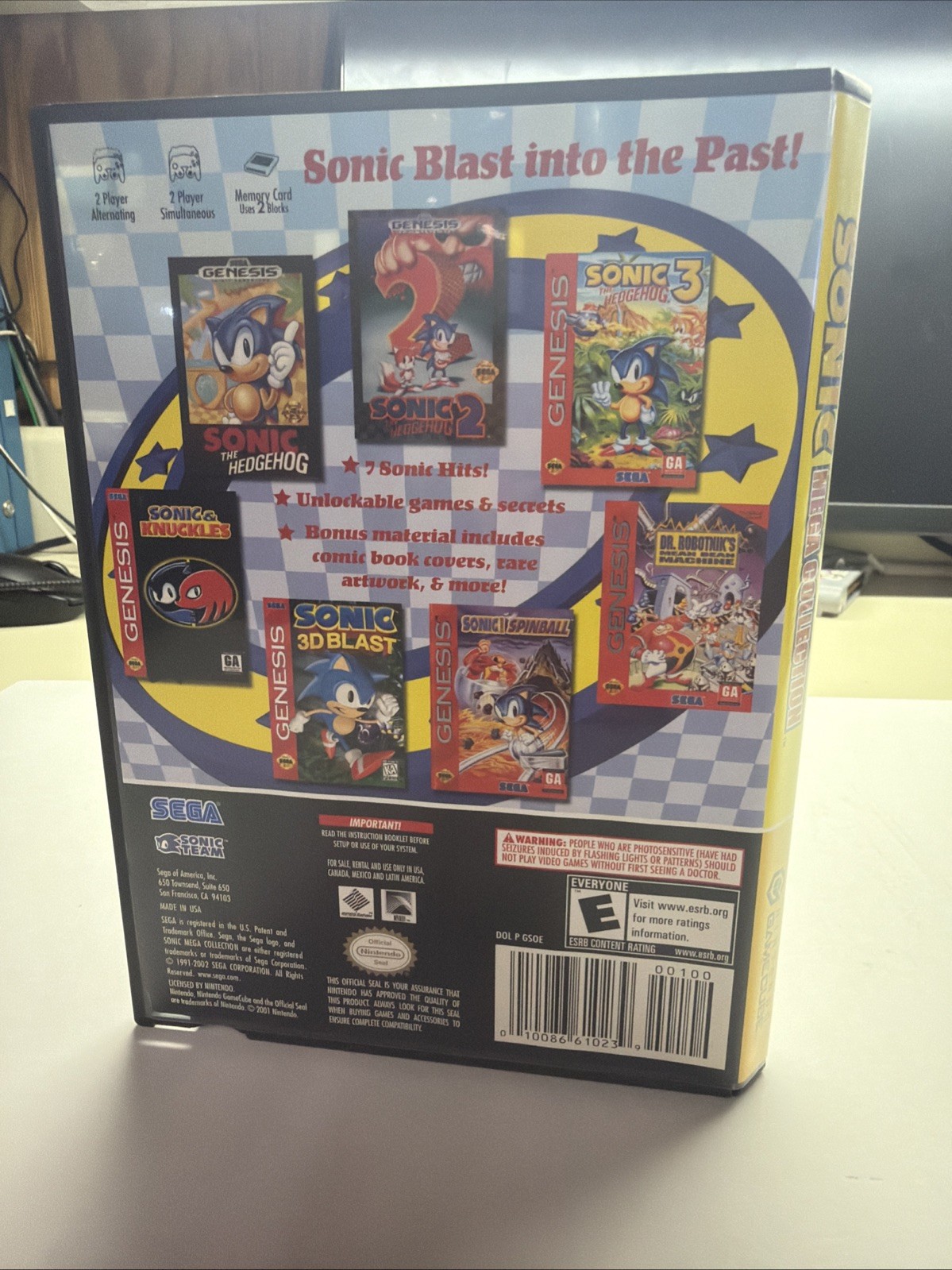 SONIC MEGA COLLECTION Gamecube Complete in Box With Registration Card Mint