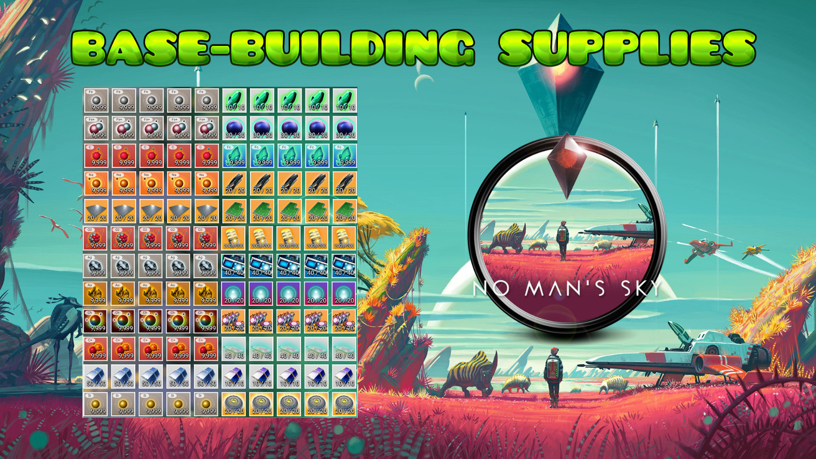No Man’s Sky – BASE BUILDING MATERIALS SUPPLIES – (PS4 PS5 XBOX PC STEAM SWITCH)