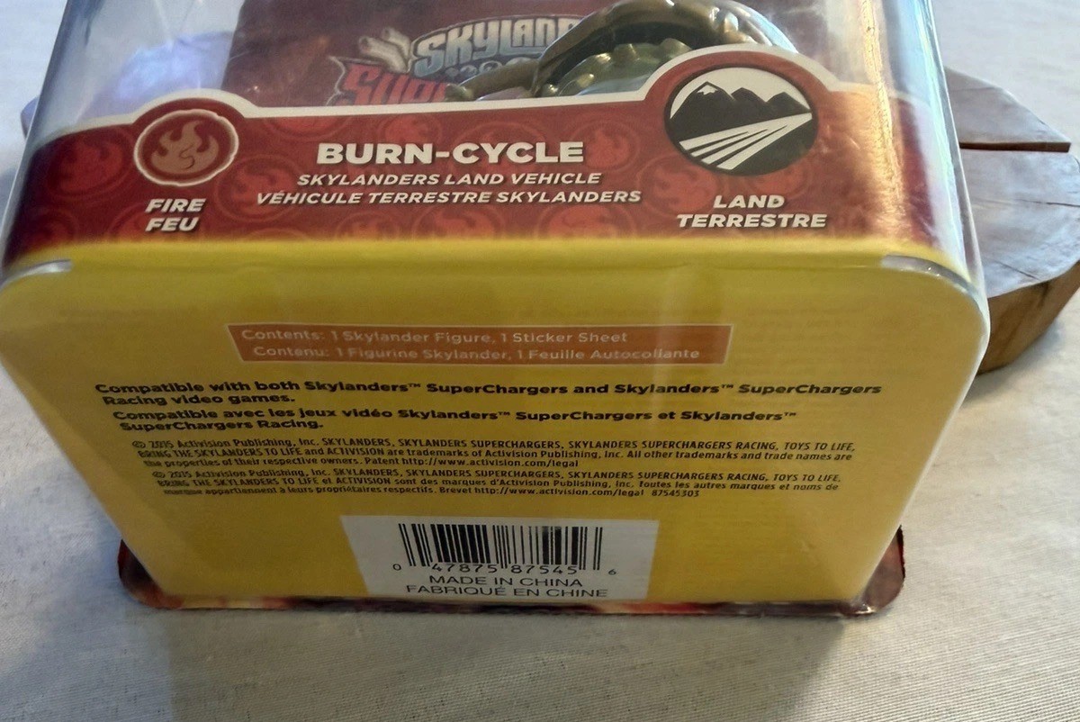 Skylanders Superchargers Burn Cycle Chase Variant Green Patina Brand New Sealed